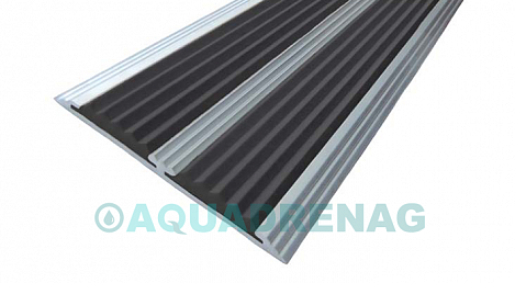 Алюминиевая полоса с резиновой вставкой (двойная), 1,35 м