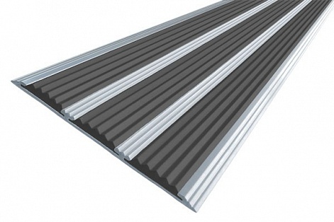 Алюминиевая полоса с резиновой вставкой (тройная), 2 м